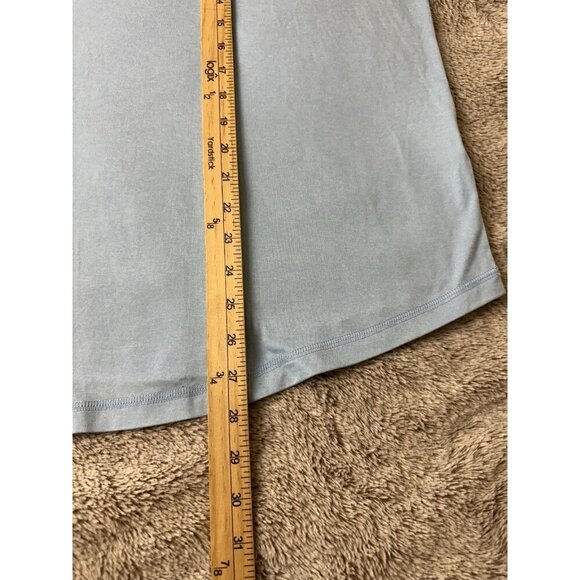 ID Ideology Women's Plus Size Curved-Hem V-Neck Top Shirt Sky Sail Blue  3X - Picture 6 of 10